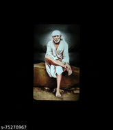 ABS Sai Baba LED night bed lamp, Indian 3D illusion god idol on bedside table