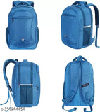 Black polyester unisex laptop backpack with rain cover, ideal for school or travel, features comfortable ventilated padding, luggage strap, and hidden anti-theft pocket