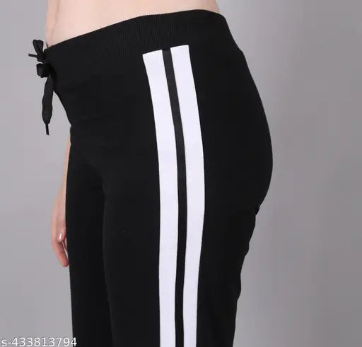 Colorblocked cotton track pant for women, trendy activewear in vibrant color scheme