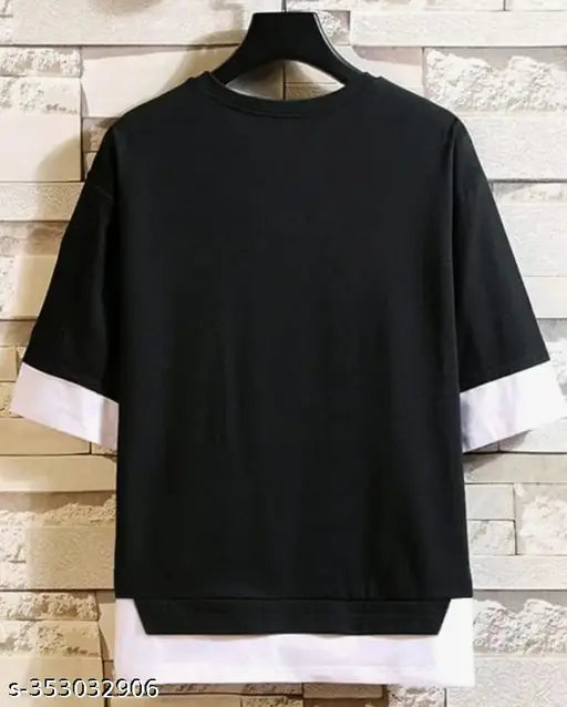 Men's Hip Hop T-Shirt Cotton Blend Solid Half-Sleeve, latest trendy fashion in 10 colors, unisex fit on display stand