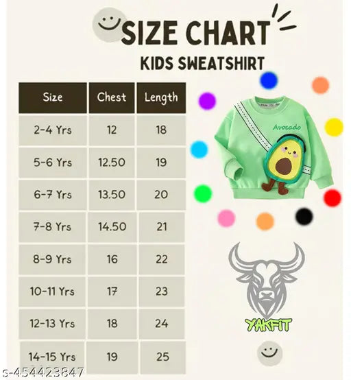 Red Fleece Kids Winter Sweatshirt, full sleeve with printed design, warm and comfortable