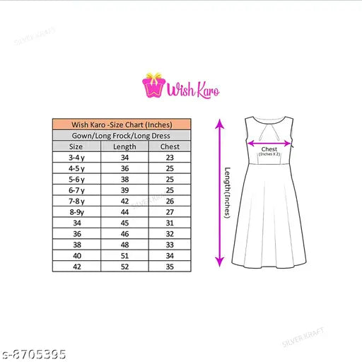 Silver Kraft cotton blend party dress for baby girls, printed net pattern with three-quarter sleeves, sizes from 12-18 months to 5-6 years, India origin