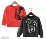 Printed cotton sweatshirts (pack of 2), suitable for winter wear and versatile styling with jeans and casual shoes
