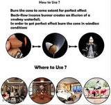 Handcrafted poly resin God Idol Combo: Lord Shiva & Ganesha Backflow Incense Burner with 20 free cones, creates a smoky waterfall effect