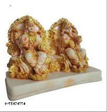 Poly resin Laxmi Ganesha statue, 7" x 6" x 3", home & office puja ornament