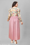 Kora muslin printed Aliya cut Netra, three-quarter sleeve Indian ethnic wear