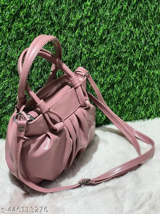 PU sling bag for girls and women, new fancy design, solid net pattern, free size