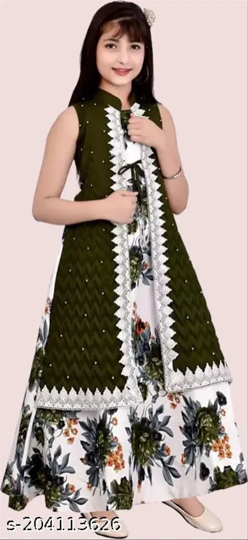 Girls' 3-10 years Indian Princess Classy top and bottom sets, festive partywear for children