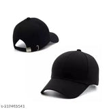 Cotton baseball cap and slim gloves set, solid-colored for men & women, sporty accessory pair on display