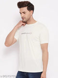 Indian cotton blend half sleeve round neck printed t-shirt for men, XXL - Chest 46in, Length 30in
