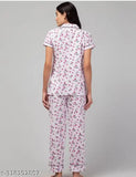 Stylish cotton printed night suit for women/girls, vibrant pattern, fully comfortable trendy women's/girls nightdress