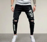 Printed denim jeans for men, size 28/30/32, India origin