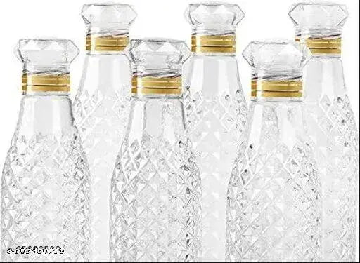 Clear plastic fridge diamond water bottle pack of 3, 105gm, BPA-free and non-toxic