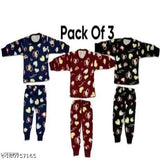 Woolen Swagshirts & Pajama Combo Pack - Printed Woven Baby Clothes (India)