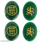 Green Jade Zibu Crystal Coins - Attracts prosperity, boosts root chakra, improves cash flow, Feng Shui remedy for wealth (India)