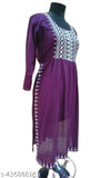 Purple rayon Naira set, trendy and stylish Kurta with leggings for women, solid net fabric, India-made fashion