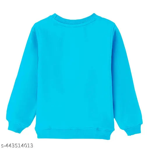 Multi-colored cotton blend KUCHIPOO girls' winter sweatshirt, pack of 1 for kids aged 3-9 years