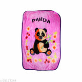 Polyester animal print baby blanket, warm and cozy for mild winter, ideal for newborns (180 thread count, 40" x 27" x 0.5"), made in India