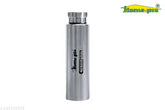 Silver double-wall vacuum thermosteel water bottle by Homepro. Heavy gauge stainless steel, leak-proof design for on-the-go hydration