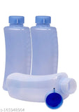 Blue plastic fridge water bottles set of 3 - Leak-proof, BPA-free, and hygienic with easy grip style, ideal for chilled or room temperature water