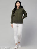 Woolen jacket, solid-colored long sleeve coat from India