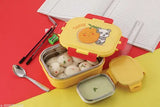 Stainless steel and PP plastic kids tiffin box, BPA-free and leak-proof, ideal for school lunch