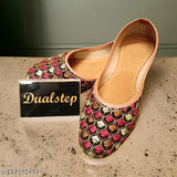 Synthetic textured ballerinas in Ind-4, 5, 6, 7, 8, 9 sizes - DU02BELLY slip-on footwear from India