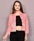 Orange embroidered jacket from India, full-length with detailed embroidery