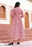 Rayon Anarkali Jaipur Kurti, vibrant Sanganeri prints, traditional Indian women's outfit