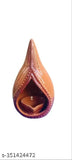 Ceramic Brightful coconut lamp, handicraft artifact showpiece, used in religious ceremonies, Hinduism, Shirdi Sai Baba, Moon God, Parvathi, Saraswathi, Mahalakshmi, 8cm x 14cm x 8cm, India origin