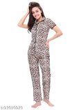Multicolor satin camouflage night suit set (NW_SD041_TG_2PC), soft and comfortable sleepwear for XL or XXL, ideal for loungewear or nightwear