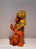 Polyresin Hanuman Ji statue, Bajrangbali idol for home pooja, 8cm x 8cm x 5cm Indian origin