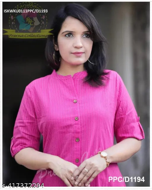 Printed net cotton kurta & palazzo set for women, one-side pocket, three-quarter sleeves. Stylish Indian summerwear