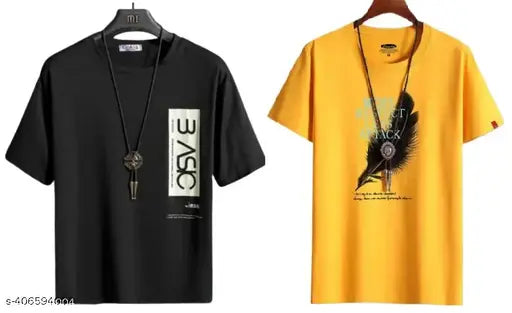 Elegant printed cotton blend half sleeve t-shirt in top selling sizes, inspiring quote for men's motivation - Made in India