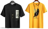 Elegant printed cotton blend half sleeve t-shirt in top selling sizes, inspiring quote for men's motivation - Made in India