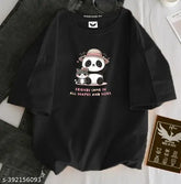 Cotton Women's Friends Come Oversize T-shirt, printed net design, short sleeves