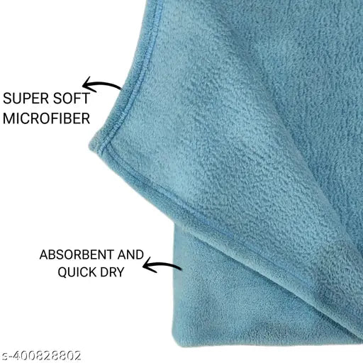 Blue microfiber hooded baby blanket, super soft cotton bolls textiles for cozy comfort in AC rooms