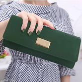 Solid canvas & leather sports clutch, free size (9x2in), attractive design for women's everyday use