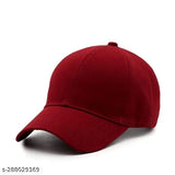 Stylish cotton baseball caps for kids and adults, solid color design in a combo pack of 3 from India