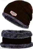 Woolen Indian winter cap set with neck muffler and knit beanie, skin-friendly 2-piece set for women - perfect for snowy outdoor activities and daily wear. Modern, comfortable, and stylish design from India