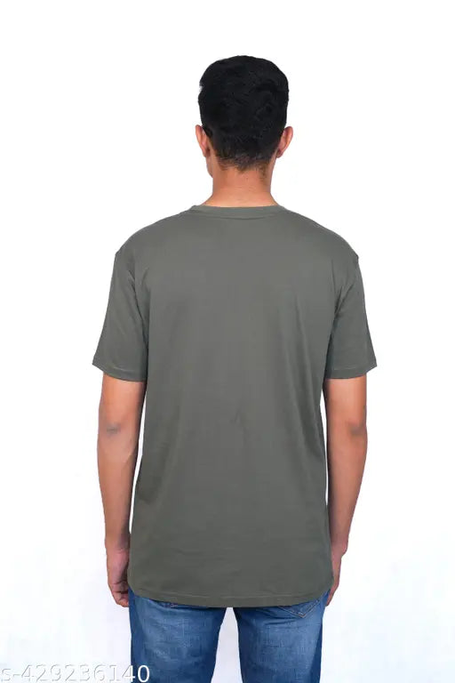 OliveAqua Antargo cotton round neck half sleeve t-shirt pack of 2 for men, premium quality cotton with breathable 160 GSM