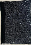 Striped sequin georgette wetless saree with separate velvet blouse, free size, India origin