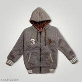 Light brown cotton sweatshirt for kids - cool style and impressive junior fashion. Made with quality materials in India