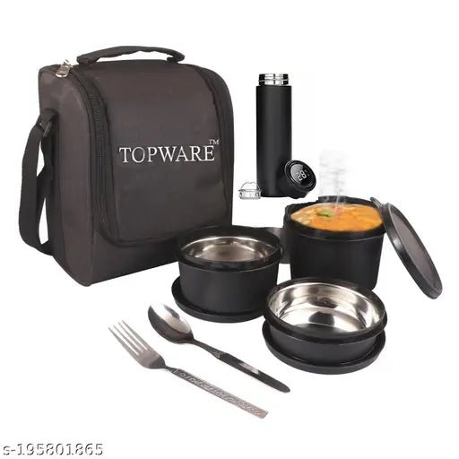 Stainless steel smart temperature lunchbox set (2000ml), microwavable compact Topware for daily meals