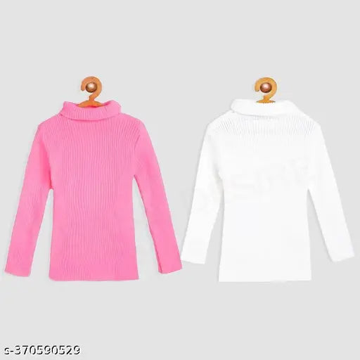 Woolen high neck innerwear pullovers (pack of 3) - Solid color thermal vests for winter, kids friendly, made in India