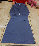 Woolen check kurti for women, three-quarter sleeves - winter wear, stylish party outfit, made in India