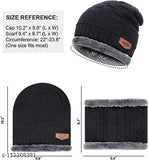 Woolen black woven winter beanie cap for men - stylish slouchy hat for sports, parties, travel