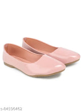 Synthetic Old Pink Bellies Ballerinas - Indoor flats trendy for brunch outfits, made in India