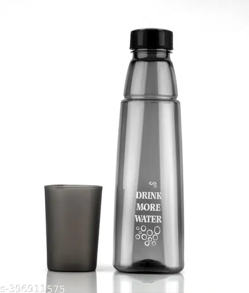 Multicolor plastic fridge bottles with glass (2pc set), leak-proof and BIS/ISI certified, ideal for storage in kitchen or beverages on the go