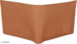 Soft brown leather men's wallet, five compartments, solid design, ideal for gifts